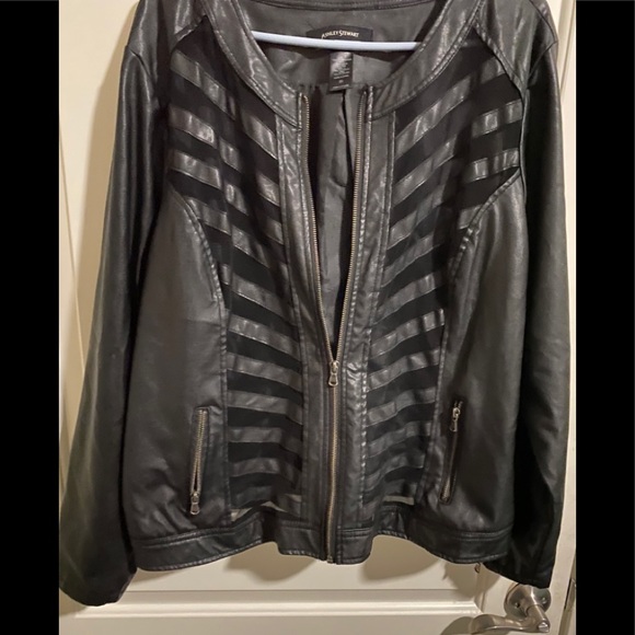 Ashley Stewart Jackets & Blazers - Ashley Stewart Leather PU and mesh jacket
